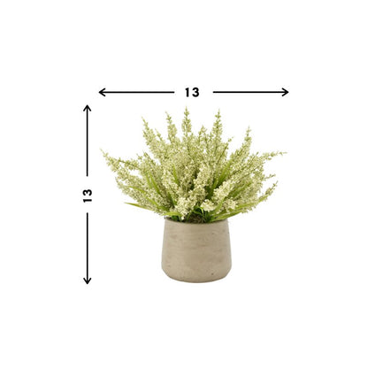 Cream Heather Flowers Vase