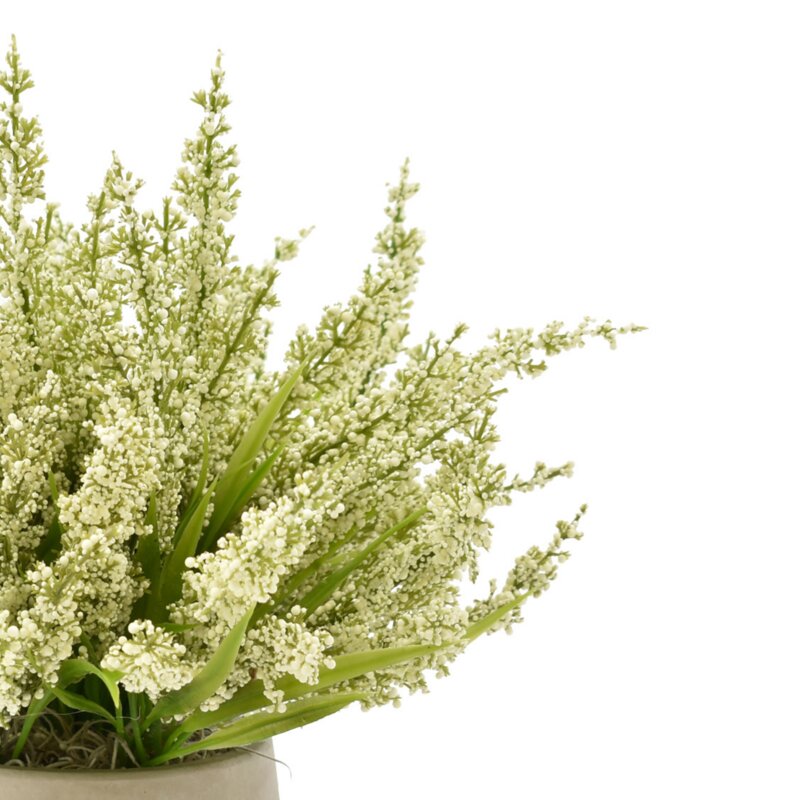 Cream Heather Flowers Vase