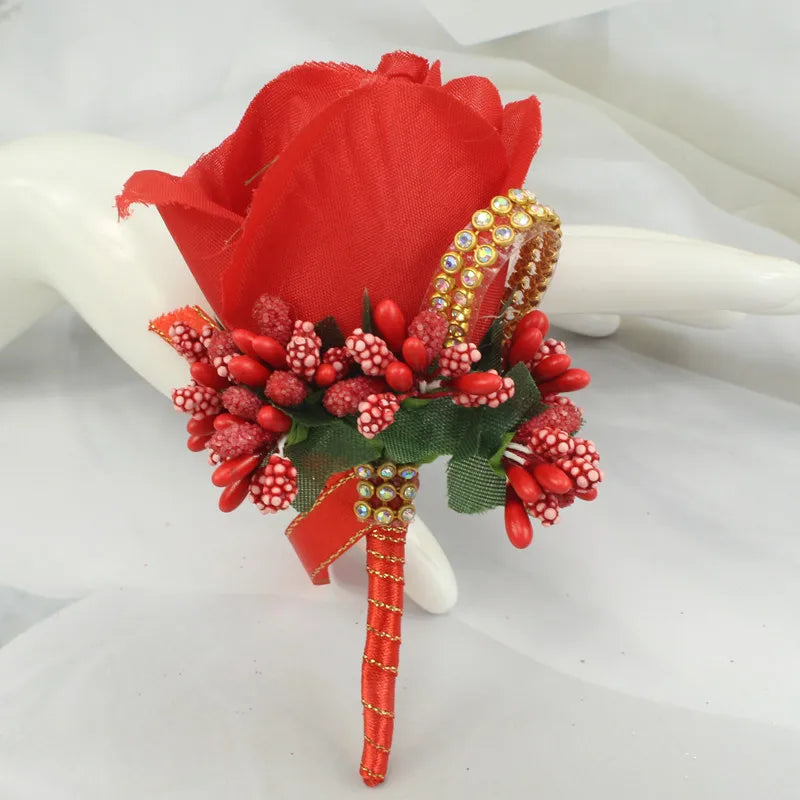 Silk Wedding Corsage & Boutonniere