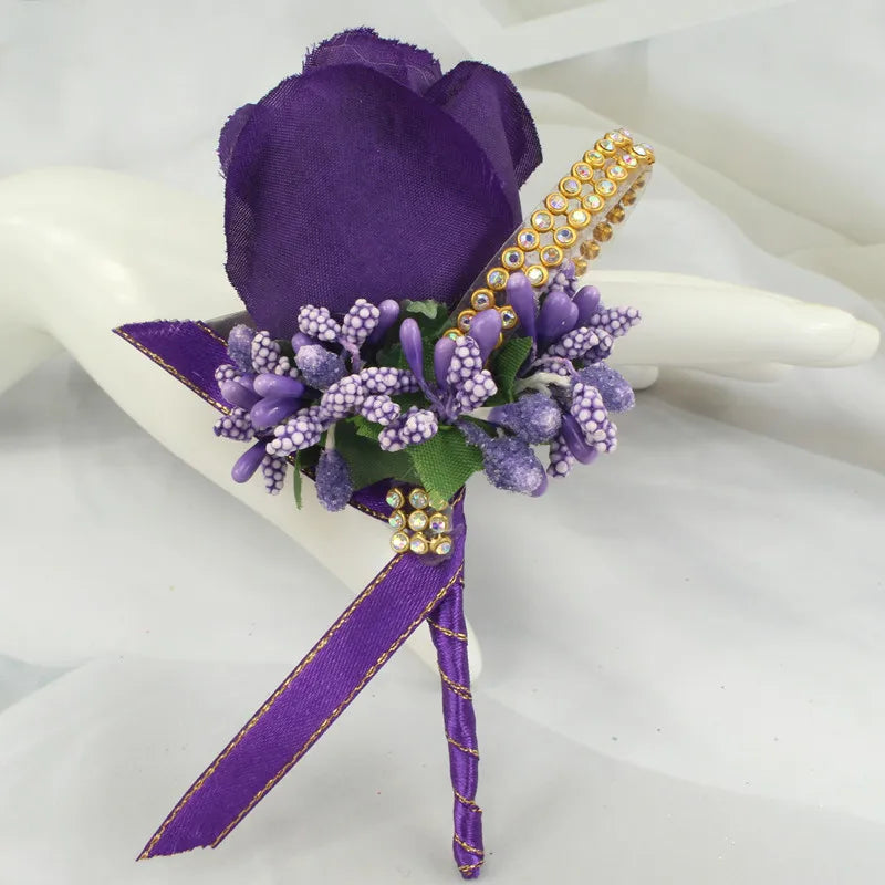 Silk Wedding Corsage & Boutonniere