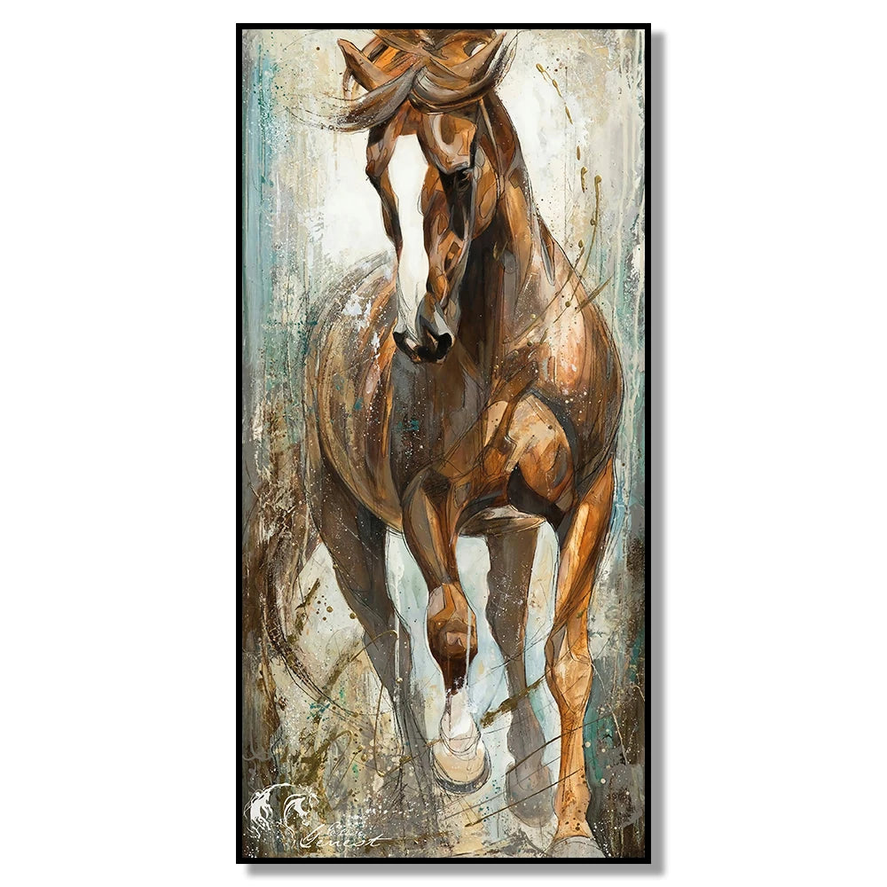 Abstract Horse Canvas Wall Art