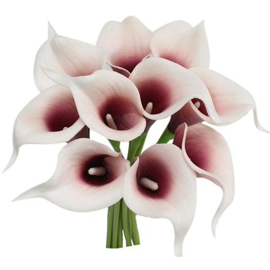 Burgundy Lillies Flower Arrangement - Set Of 10