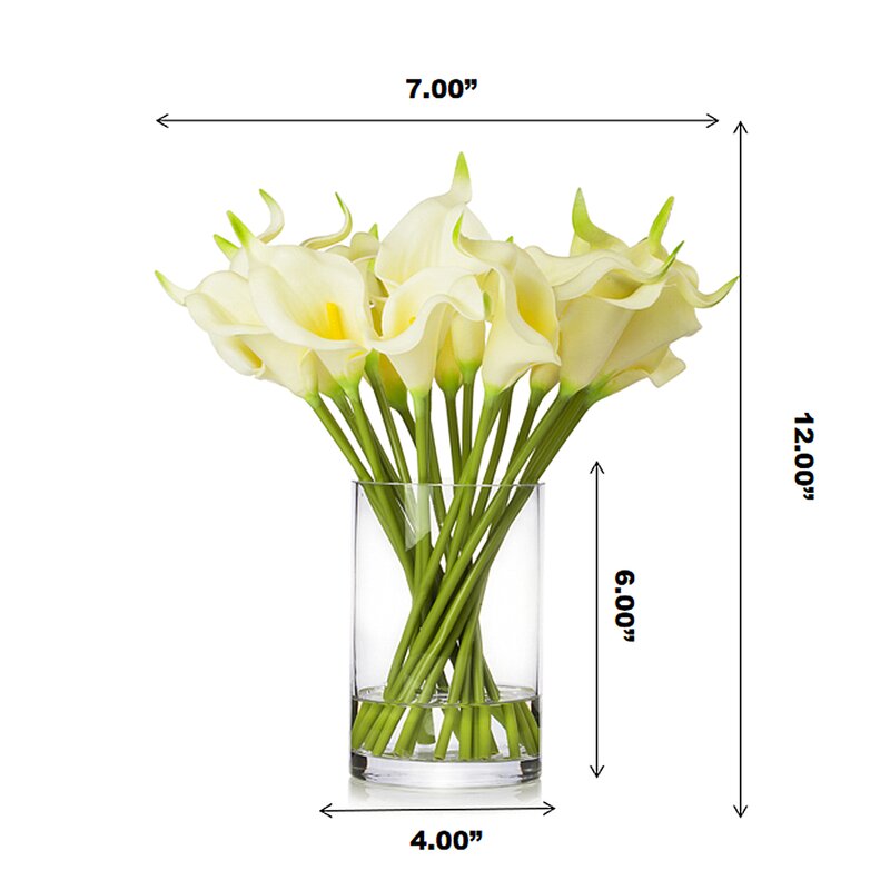 Ivory Lillies Flowers in Vase