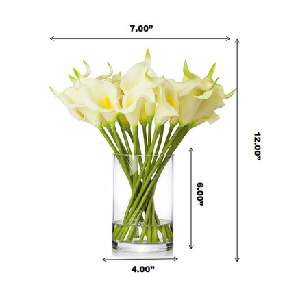 Ivory Lillies Flowers in Vase