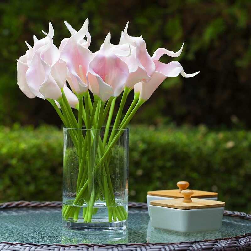 Pink Lillies Flowers in Vase