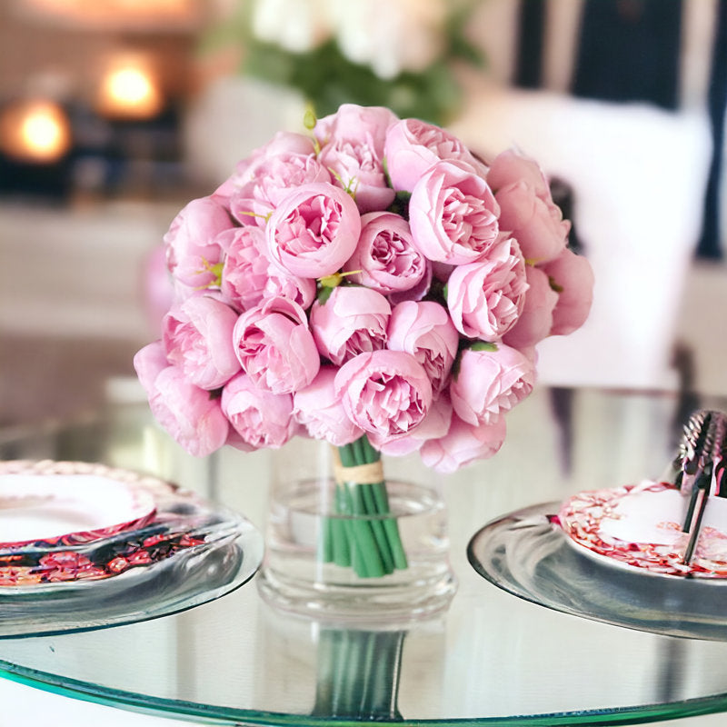 Peony Artificial Flowers In Vase