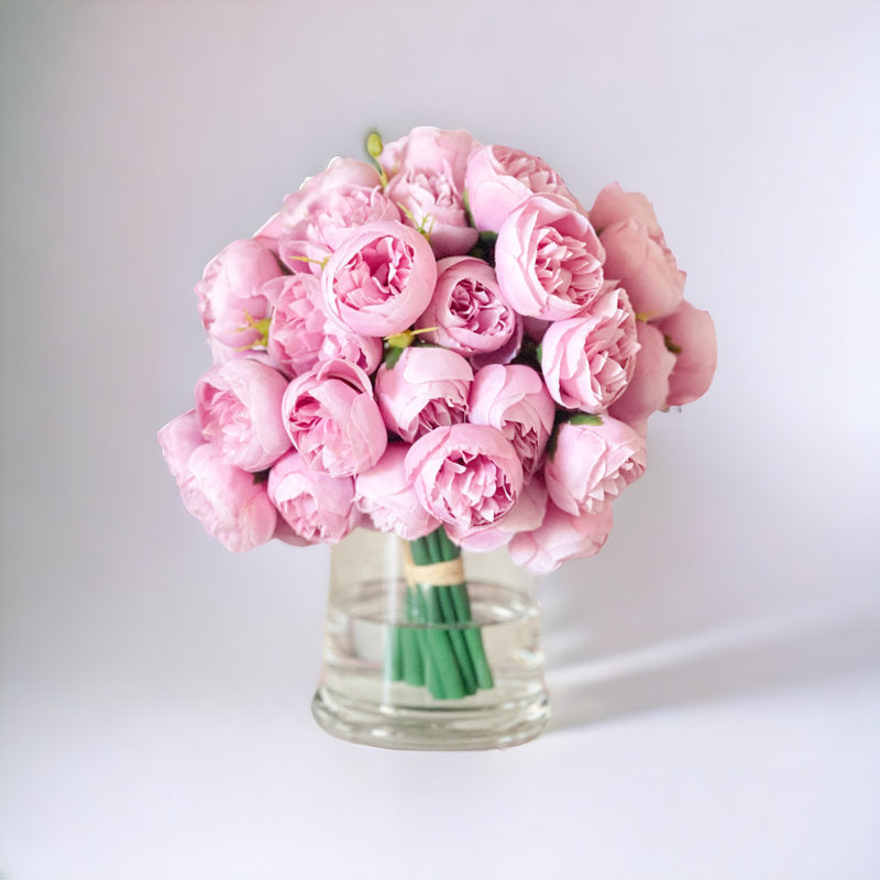 Peony Artificial Flowers In Vase