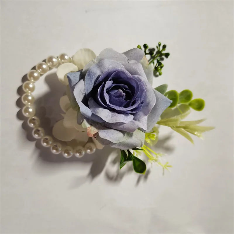 Silk Rose Wedding Boutonniere Corsage