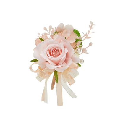 Silk Rose Wedding Boutonniere Corsage