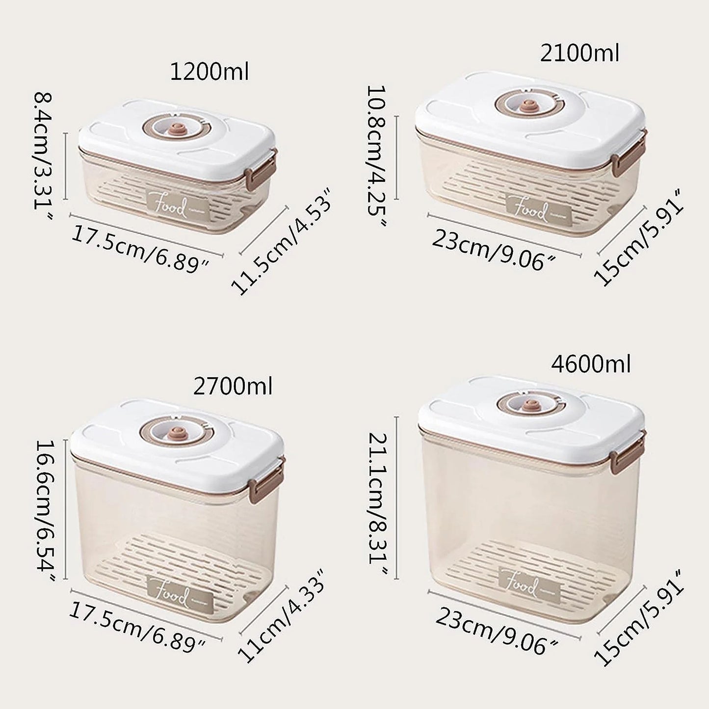 Large Food Vacuum Storage Box