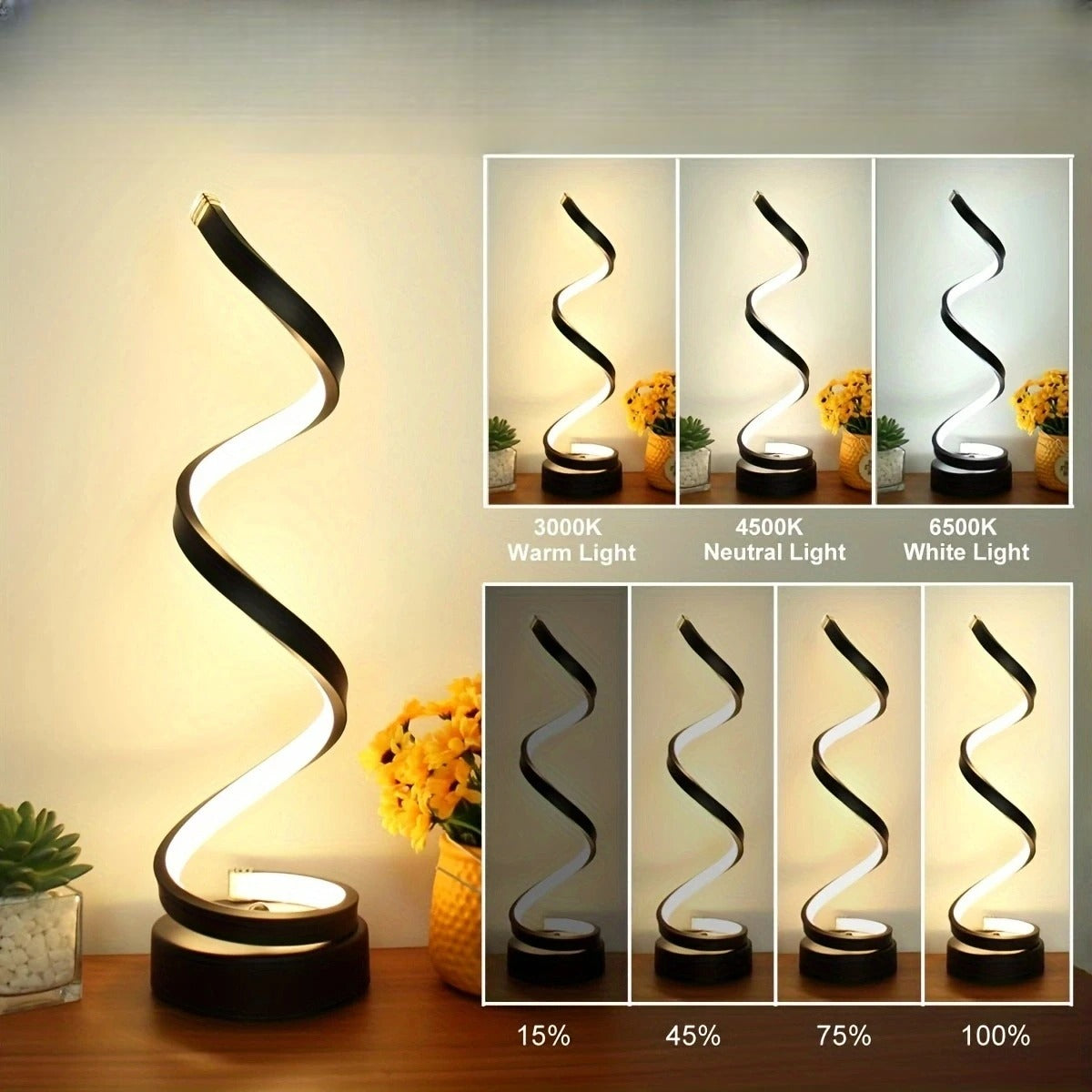 Modern Spiral LED Table Lamp