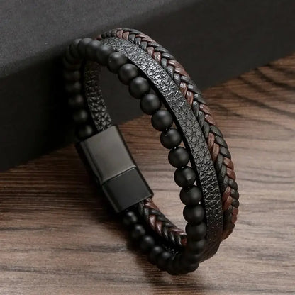 Leather Multi-Layer Bracelet