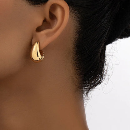 Chunky Gold Drop Earrings