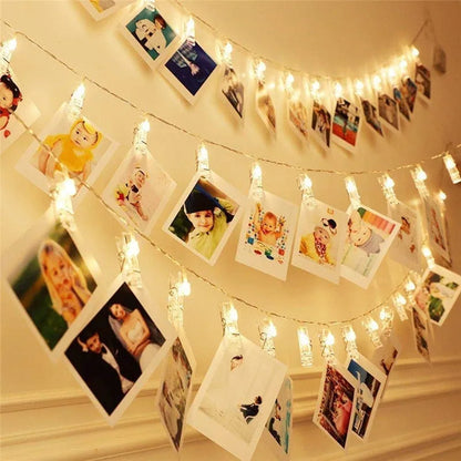 20-LED Garland Photo Clip Lights