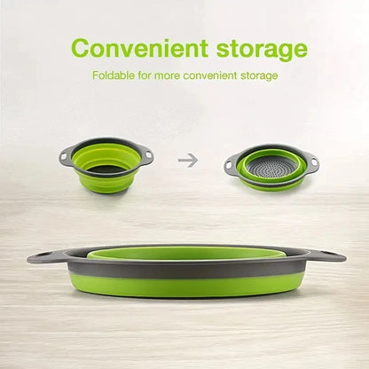 Collapsible Silicone Colander for Kitchen