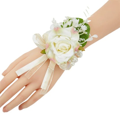 Silk Rose Wedding Boutonniere Corsage