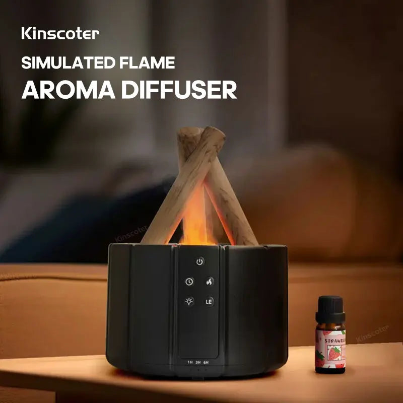 Simulated Flame Aroma Diffuser Humidifier