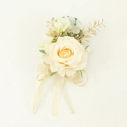 Ivory Rose Wedding Boutonnieres