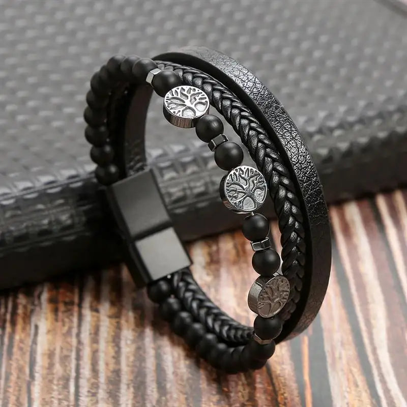 Leather Multi-Layer Bracelet