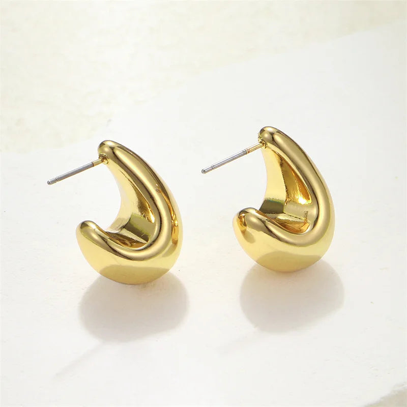 Chunky Gold Drop Earrings