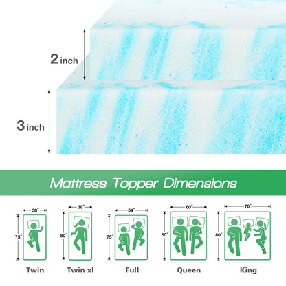 Cooling Gel Memory Foam Topper