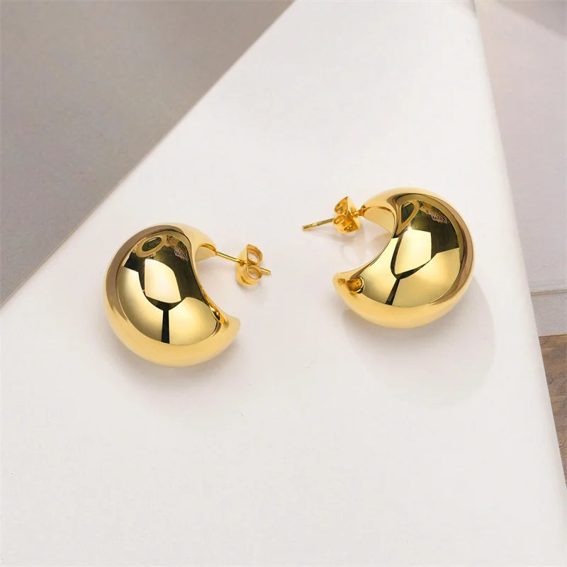 Chunky Gold Drop Earrings