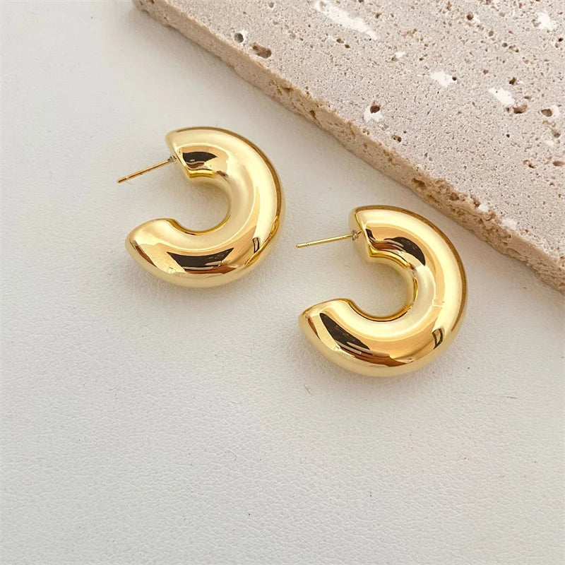 Chunky Gold Drop Earrings