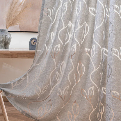 Jacquard Leaf Window Curtains