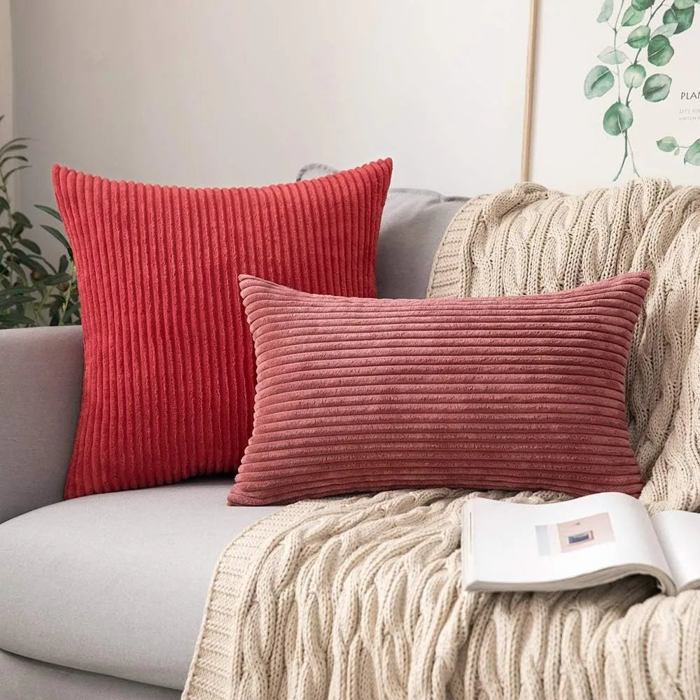 Decorative Red Throw Pillow Covers