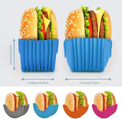 Reusable Silicone Burger Rack Organizer