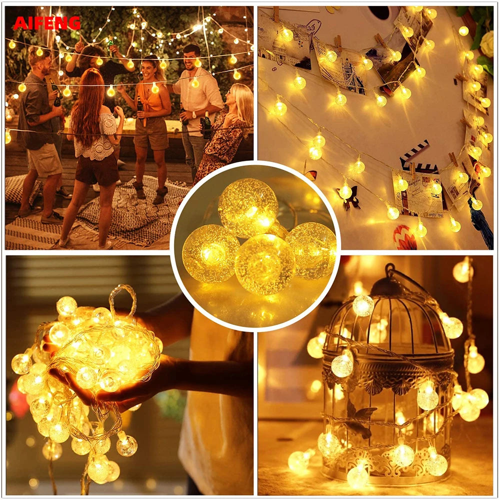 LED Bubble Ball String Lights