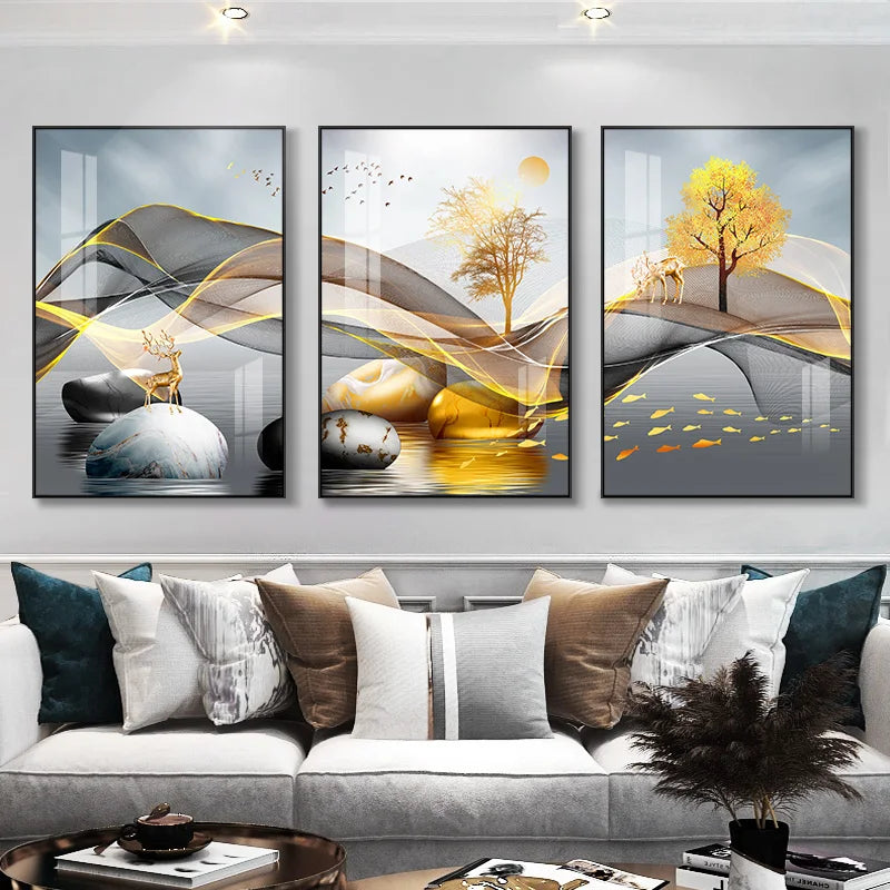 3-Piece Nordic Luxury Wall Art Set