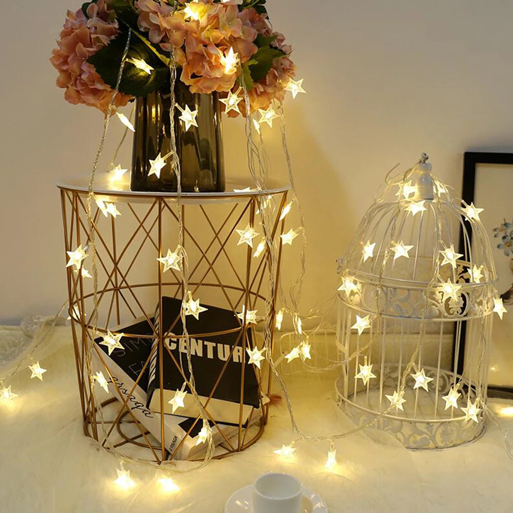 Outdoor LED Star String Lights