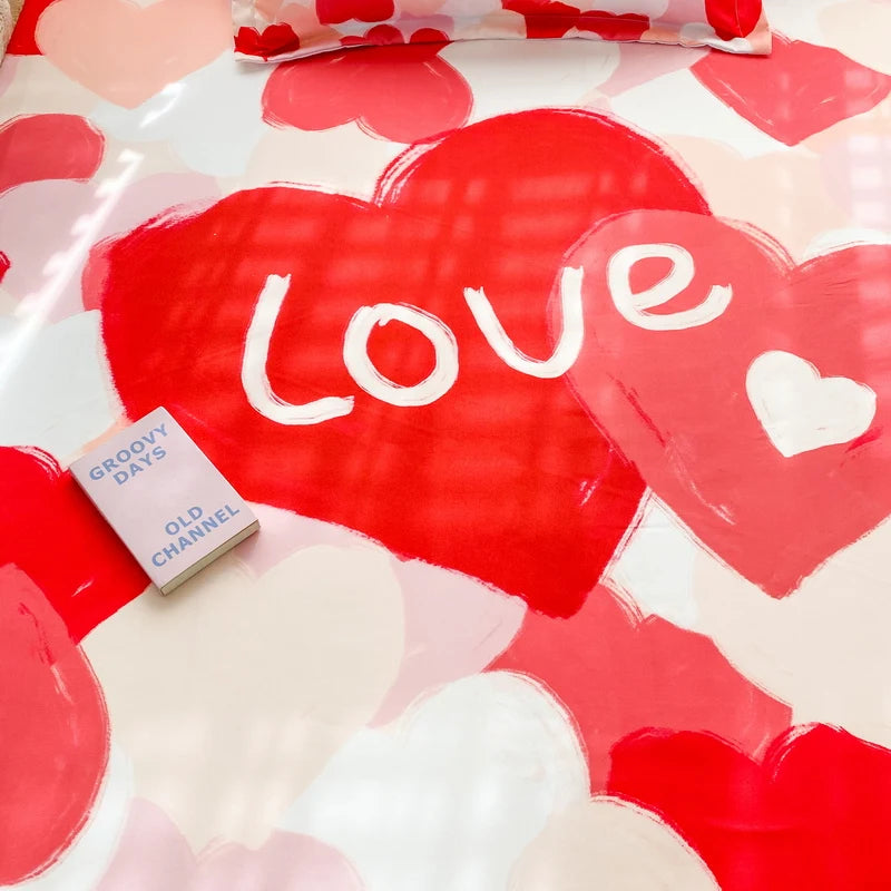 Love-Inspired Fitted Bedding Set