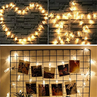 20-LED Garland Photo Clip Lights