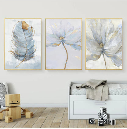 Scandinavian Abstract Flower Canvas Art