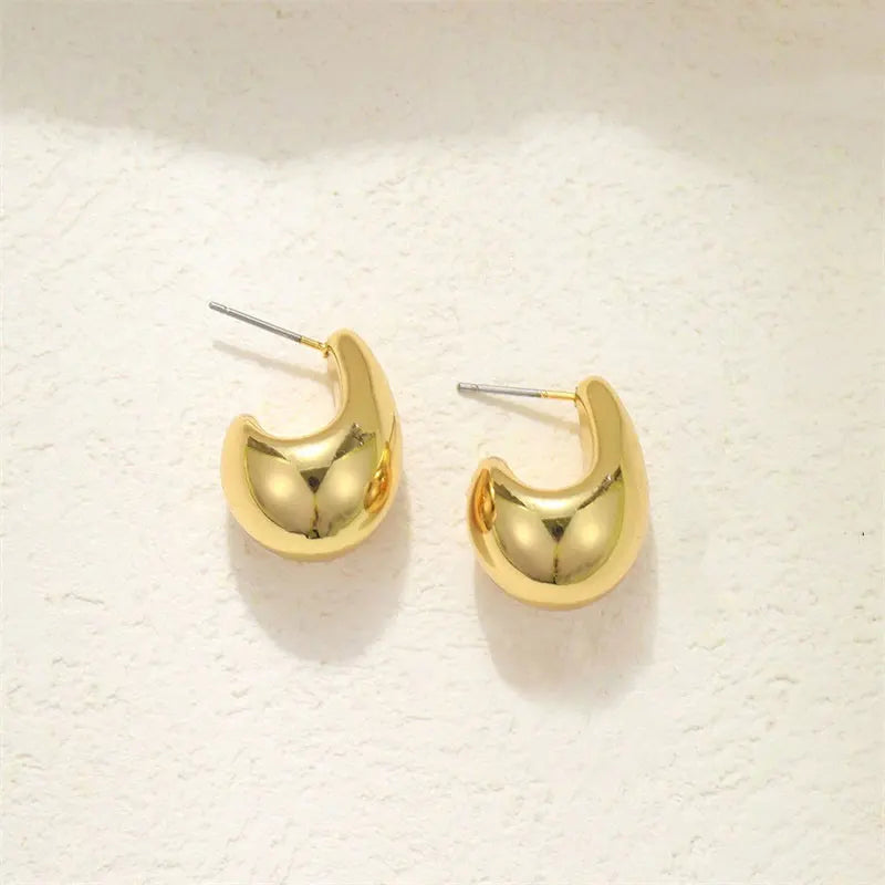 Chunky Gold Drop Earrings