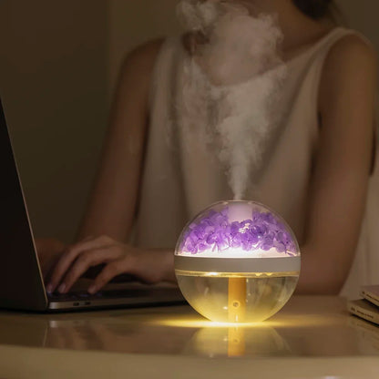 USB Rechargeable LED Flower Humidifier