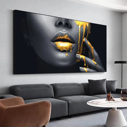 Luxury Woman Lips Wall Art