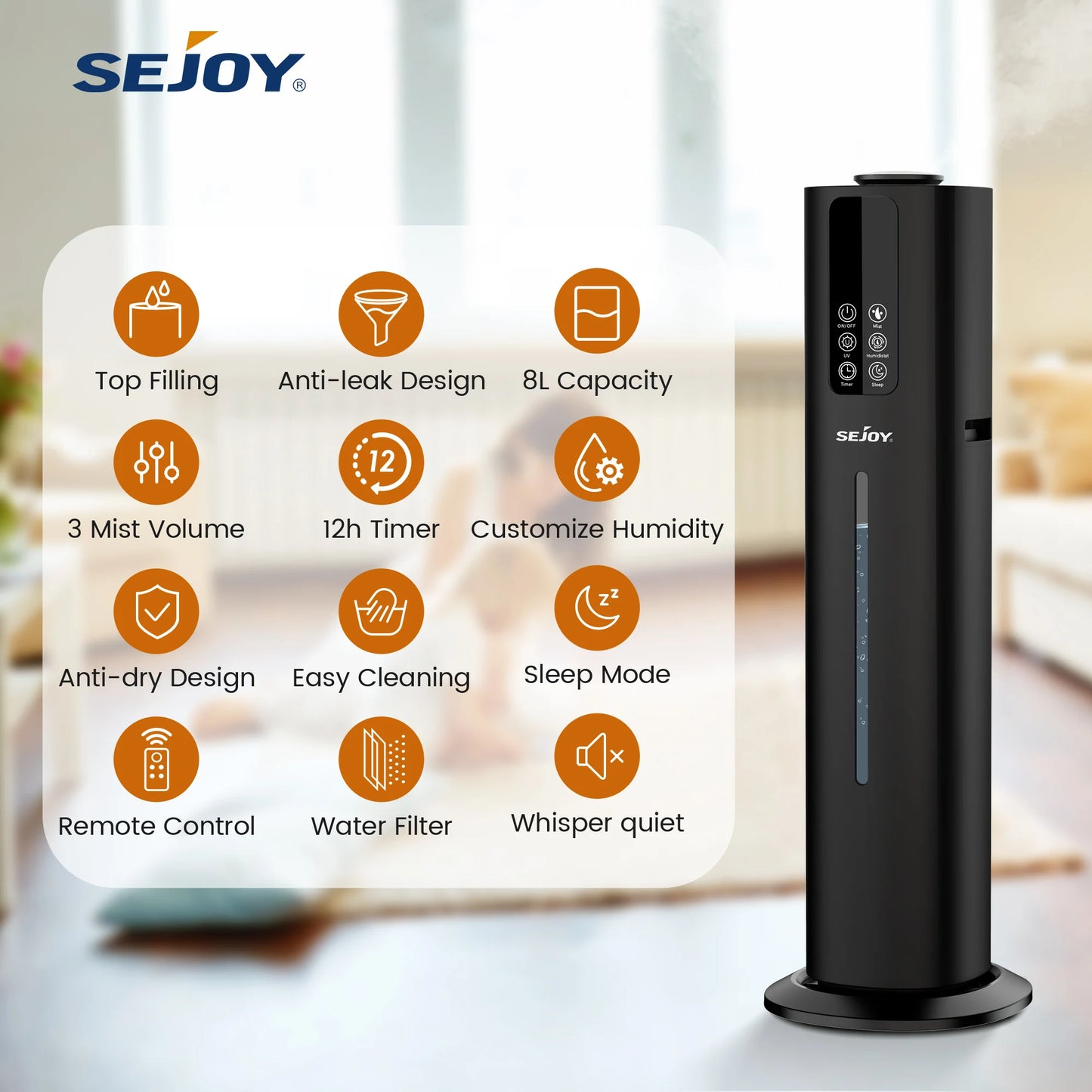 Sejoy 8L Electric Air Humidifier