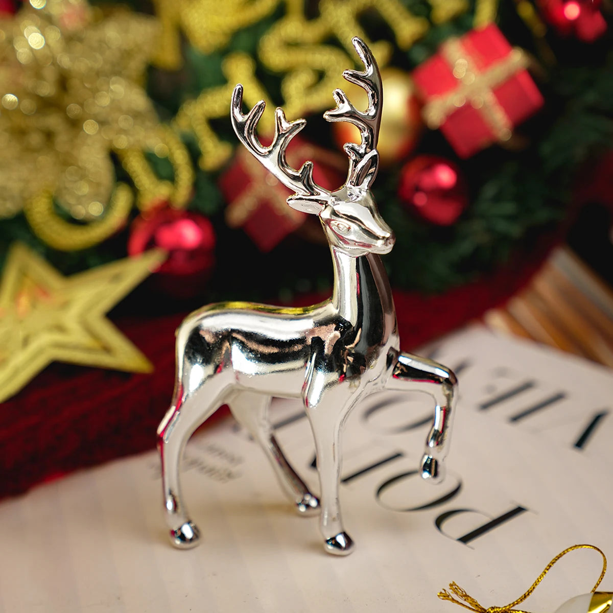 Golden Deer Reindeer Sculpture Ornament