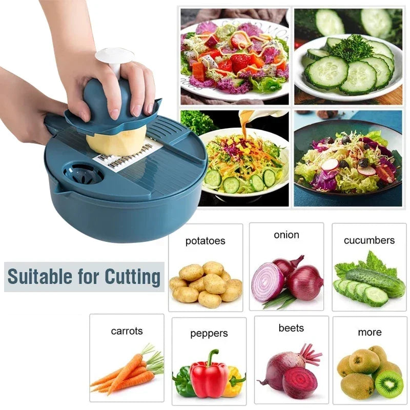 Multifunctional Manual Vegetable Cutter Chopper