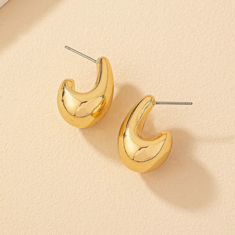 Chunky Gold Drop Earrings