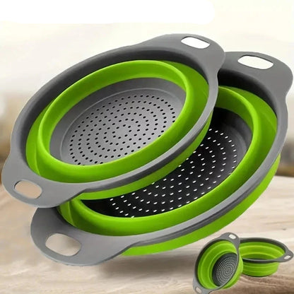 Collapsible Silicone Colander for Kitchen