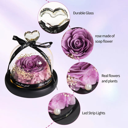 Purple Rose Display Dome