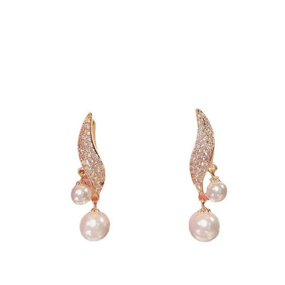 Pearl Tassel Drop Earrings