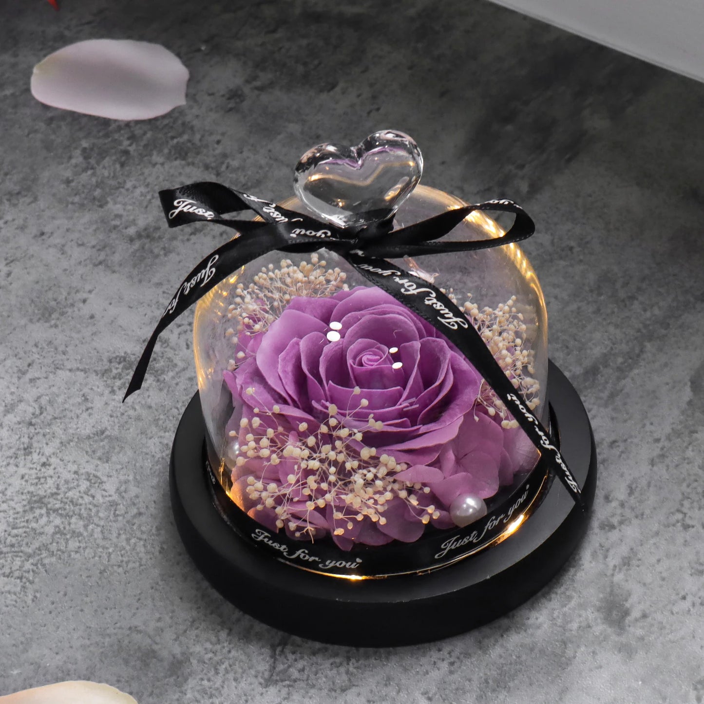 Purple Rose Display Dome