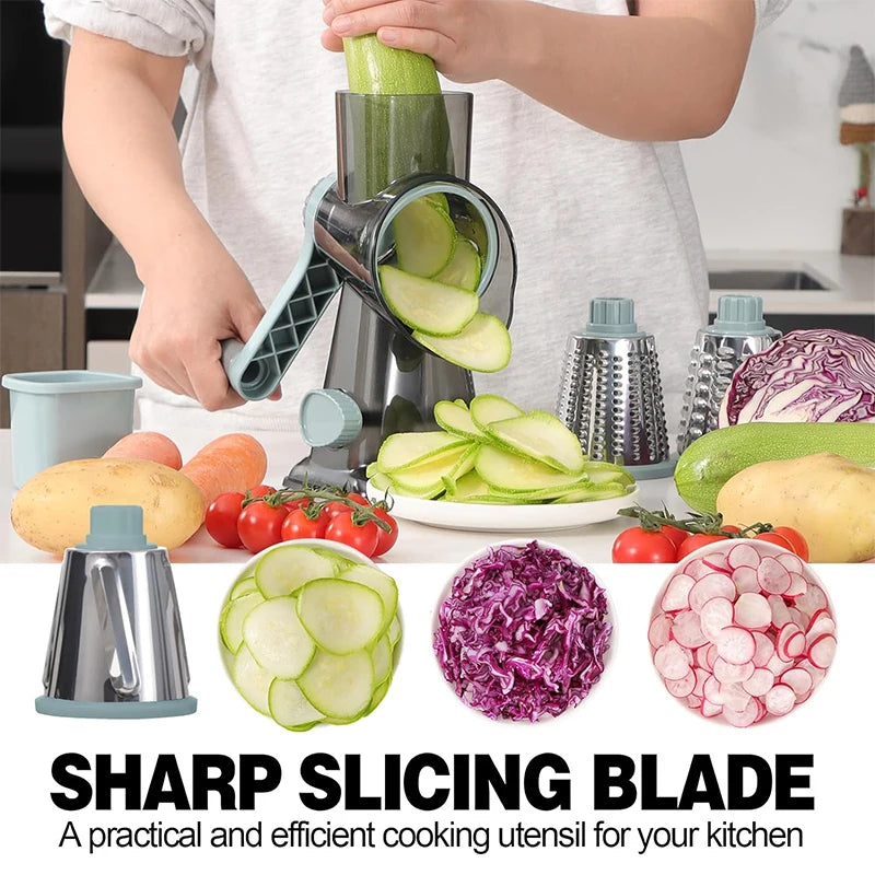 3-in-1 Manual Vegetable Cutter and Slicer