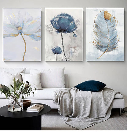 Scandinavian Abstract Flower Canvas Art