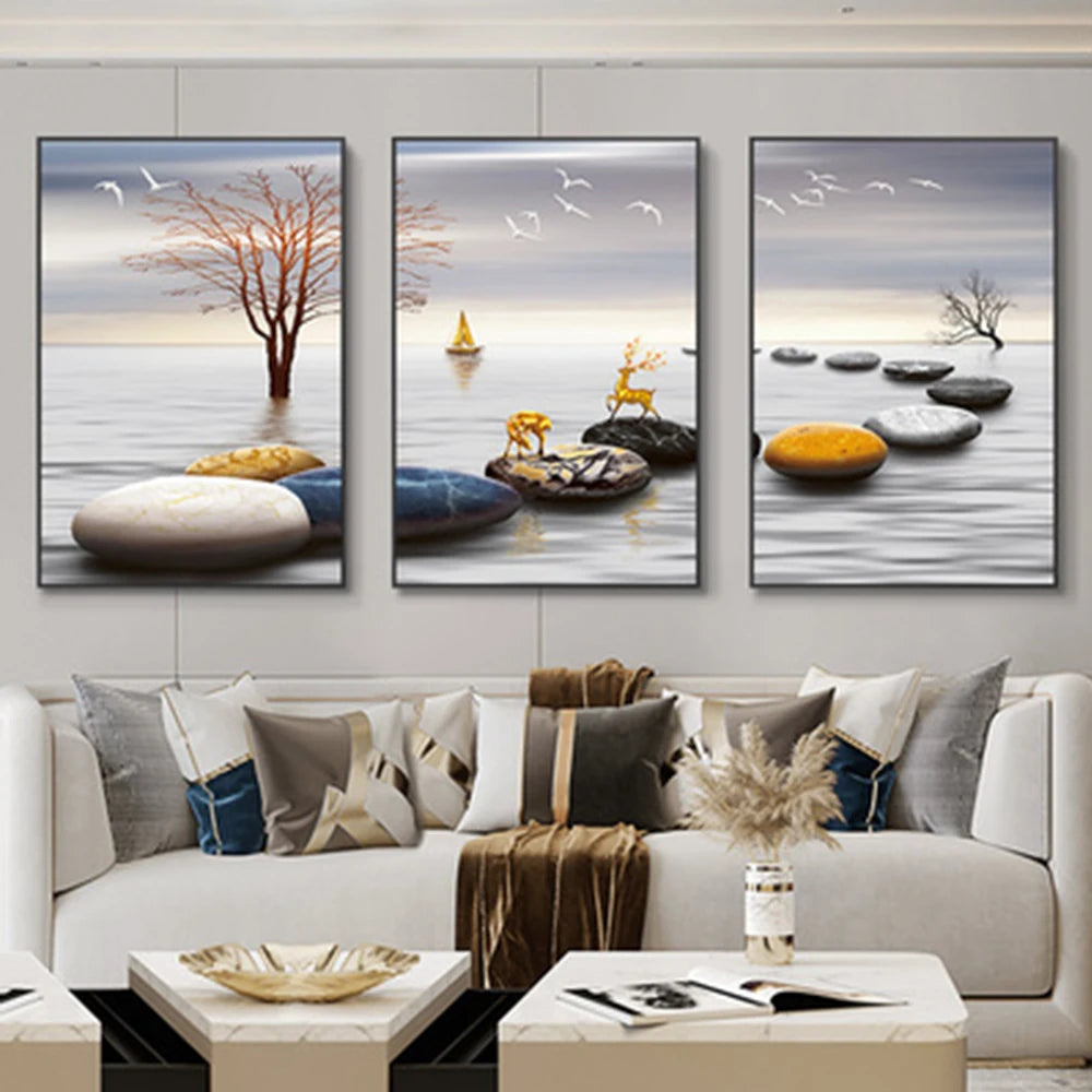 3-Piece Nordic Luxury Wall Art Set